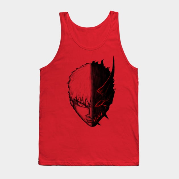 Half Face Demon Tank Top by Iconic Feel